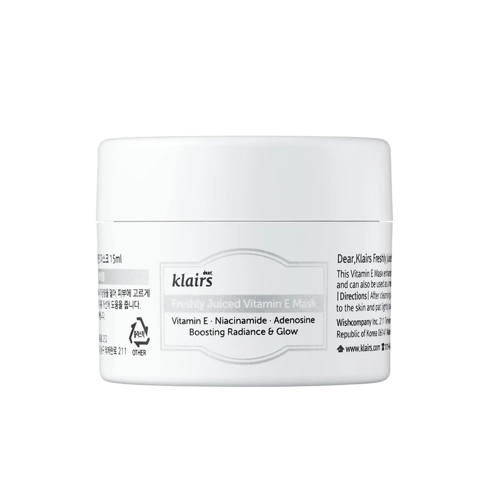 Dear Klairs Freshly Juiced Vitamin E Mask Daily Moisturizer Sleeping Mask NIB